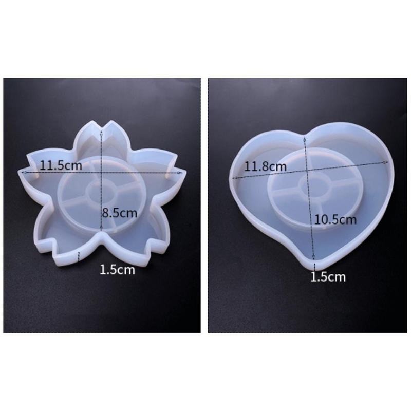 silicone coaster resin epoxy molds for coasters valentines day heart flower