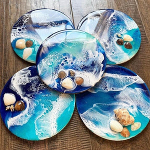 Fluid Artist Round Petri Dish Silicone Mold Round Coaster Making Epoxy Resin Art Supplies