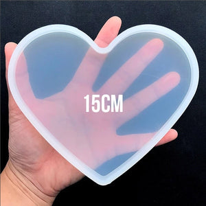 large heart shape resin epoxy silicone mold valentines day