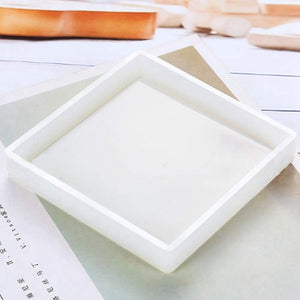 square silicone resin coaster mold