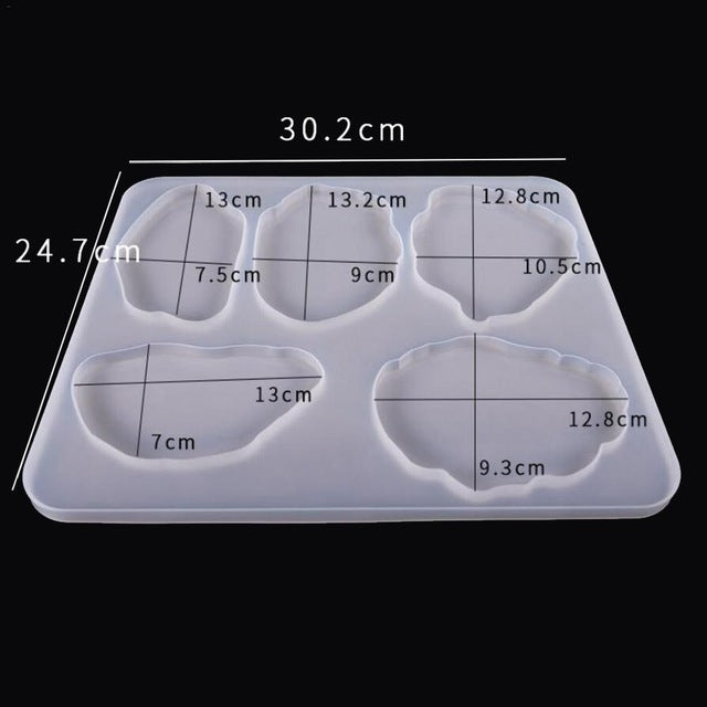 Sopcone Silicone Coaster Molds for Resin Casting, 6 Pack Irregular Geode  Coaster Molds, Agate Epoxy Resin Molds for DIY