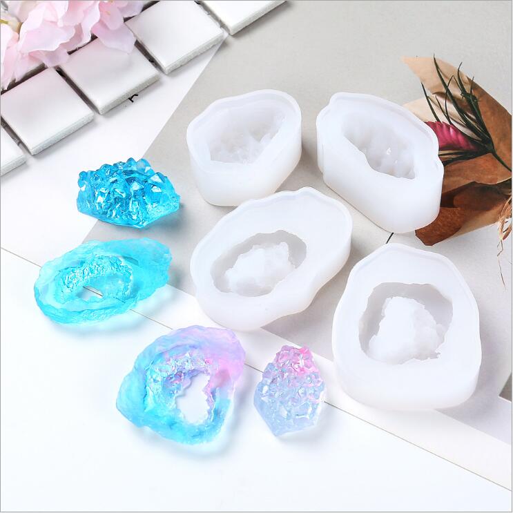 jewelry pendant druzy crystal geode mold for resin