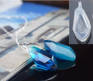 resin gem pendant drop necklace earring silicone mold mould