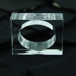 napkin ring base square clear