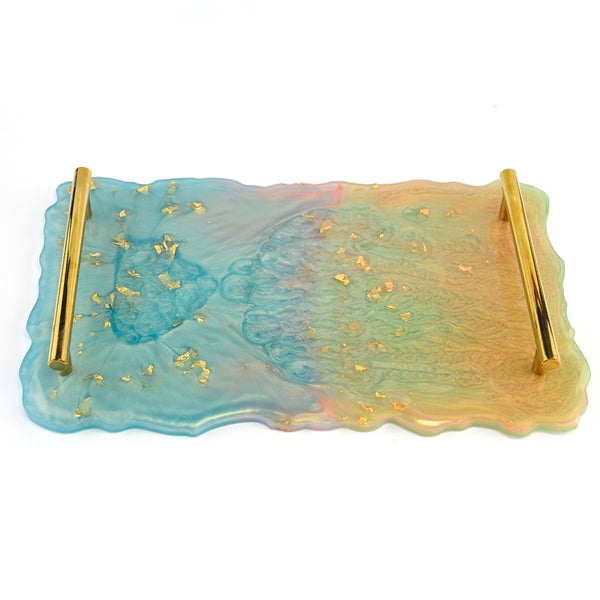 Agate Edge Silicone Resin Tray Mold and Coaster Set – Phoenix