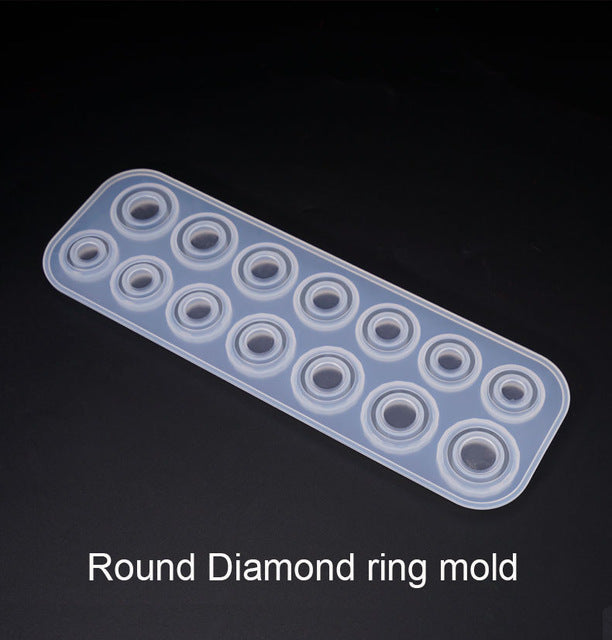 Epoxy Resin Ring Mold, Silicone Ring Molds Diamond Jewelry Mold