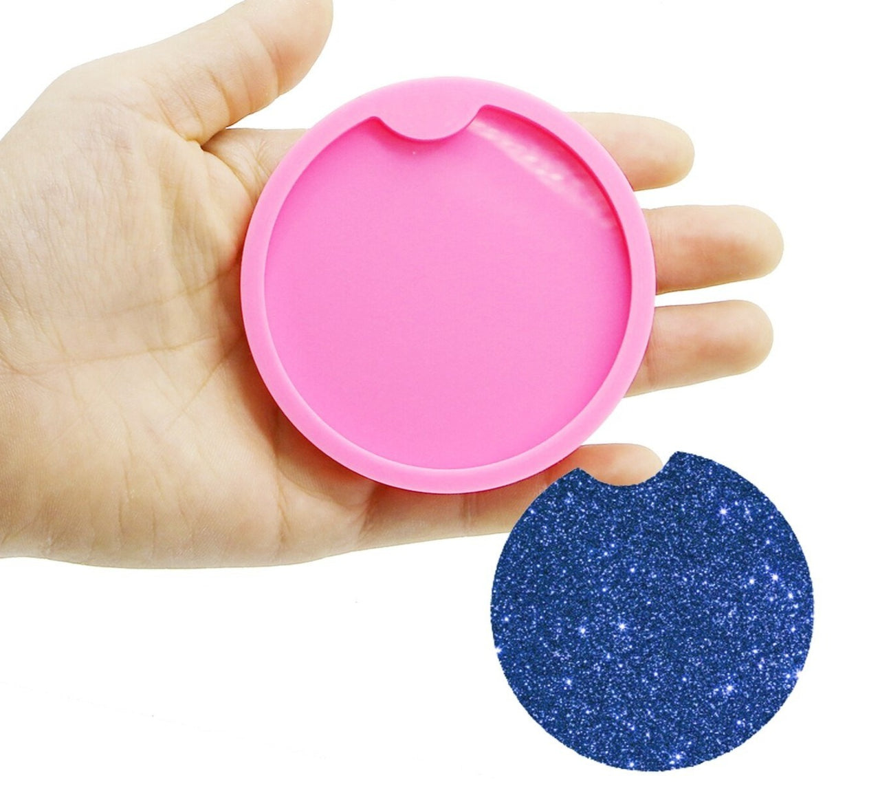 Shiny Car Cup Holder Coaster Resin Mold DIY Phoenix