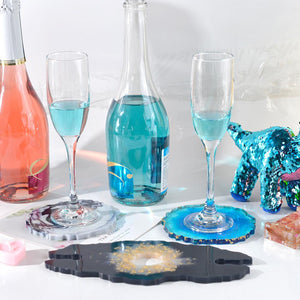 wine butler glass holder geode silicone resin mold mould