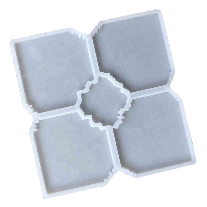 5 piece resin geode square coaster mold