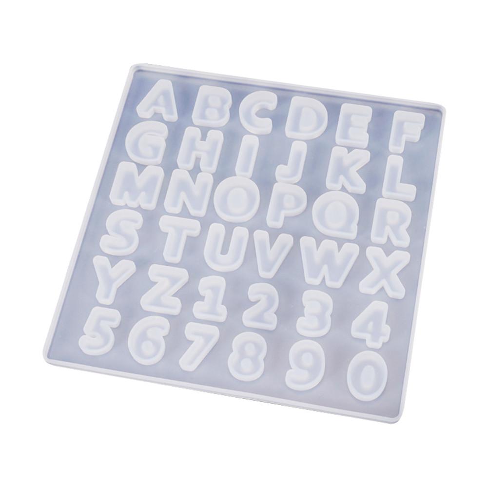 alphabet number and letter resin silicone mold