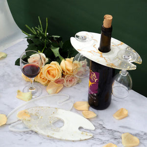 resin wine glass bottle holder silicone mold