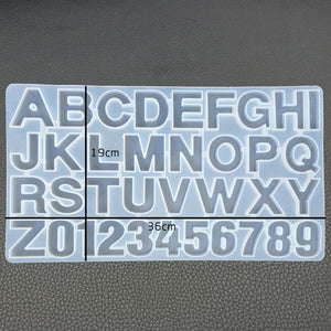 resin alphabet keychain letter number silicone mold