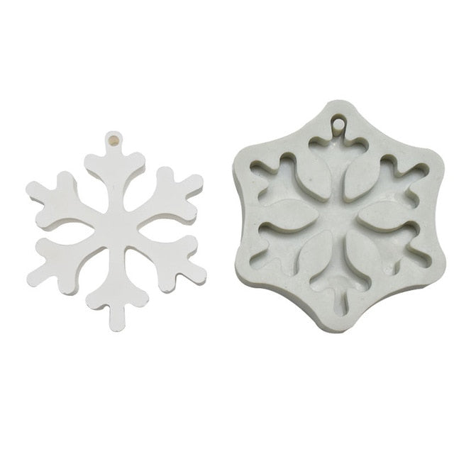 Christmas resin silicone ornament craft mold snowflake