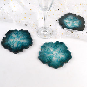 resin flower tray with coasters silicone mold craft