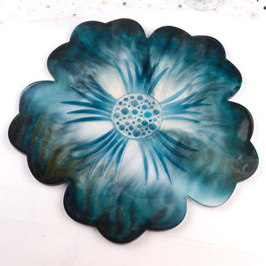 resin flower tray with coasters silicone mold craft
