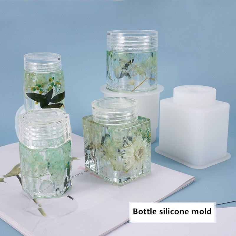 storage bottle resin mold silicone craft