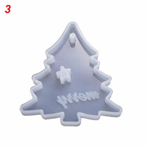 resin christmas ornament silicone craft mold merry