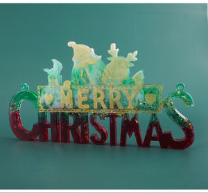 Merry Christmas Resin Mold, Holiday Collection