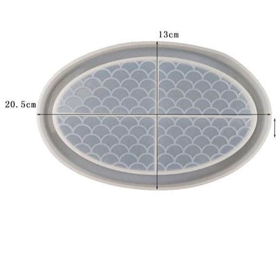 oval resin tray mould silicone mold craft mold
