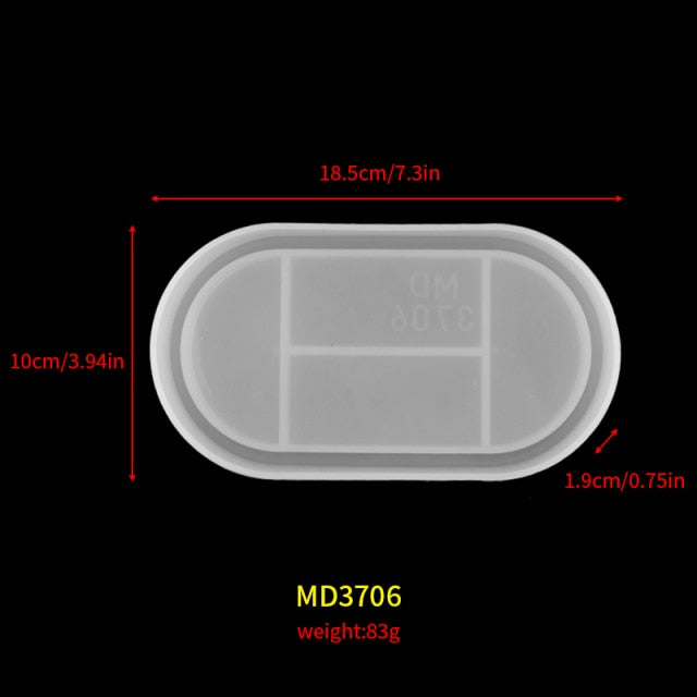 oval silicone resin mold