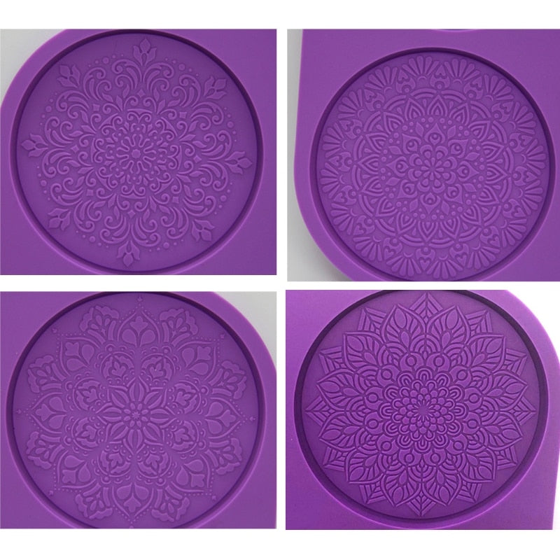 silicone flower coaster mold