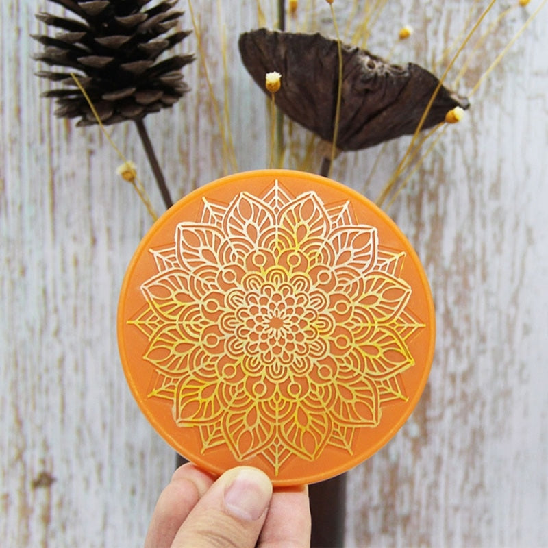 silicone resin flower coaster mold