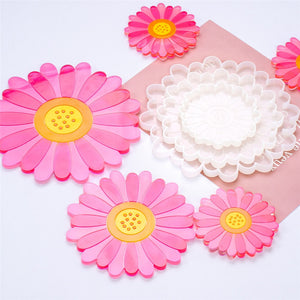 3 piece flower silicone resin mold set
