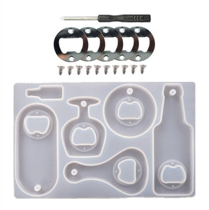 beer bottle can opener resin silicone mold kit set