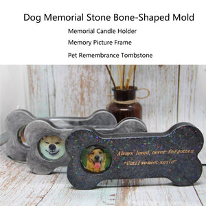 silicone resin mold dog bone memorial tombstone