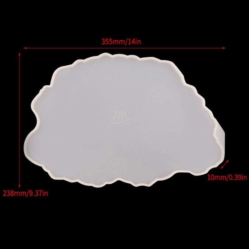 resin geode oval tray silicone mold
