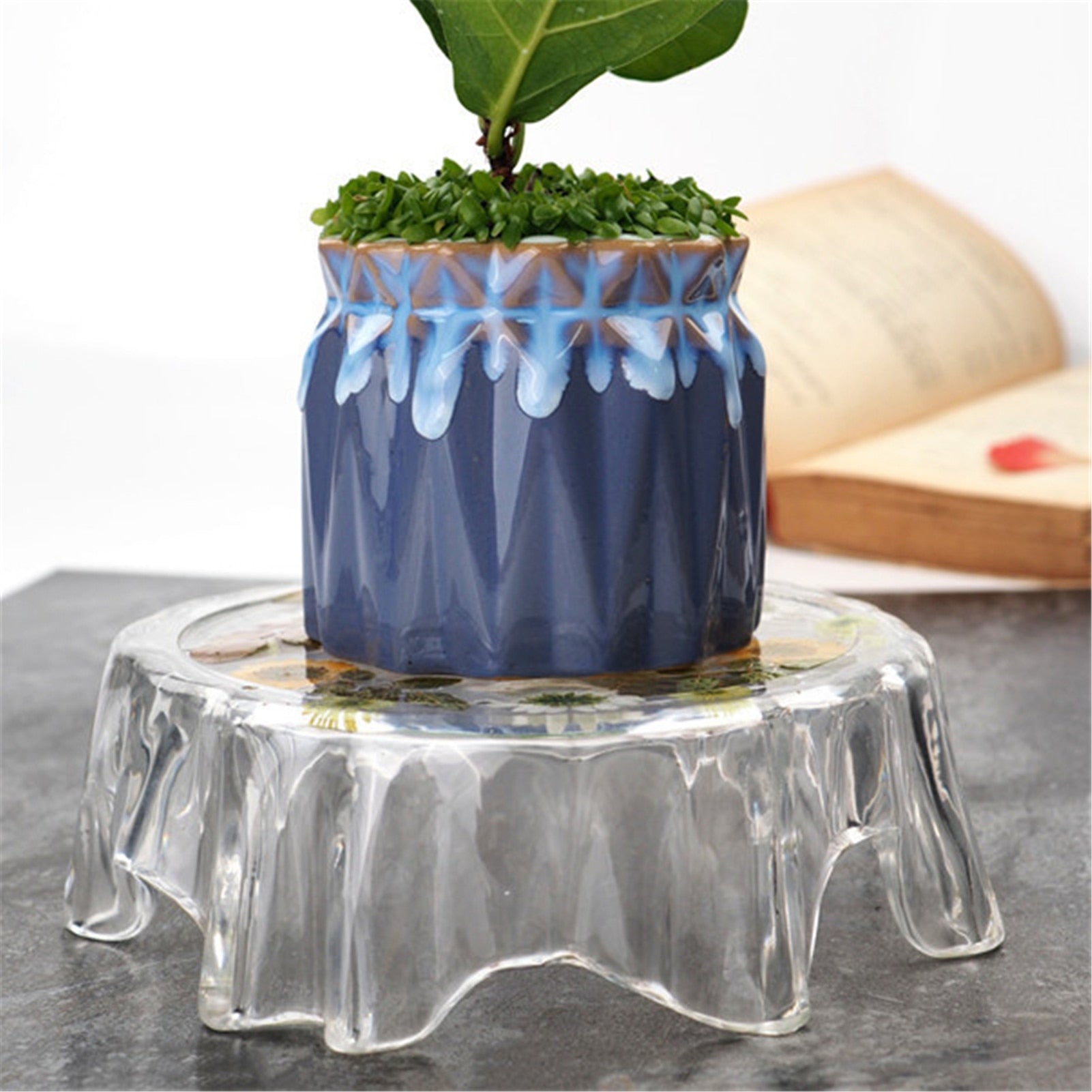 silicone resin mold bowl or plant stand