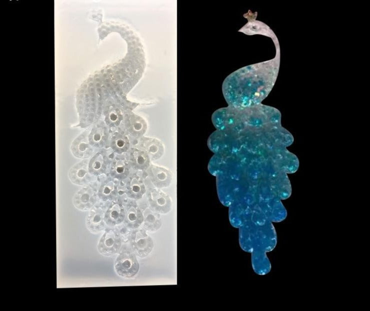 peacock resin silicone mold
