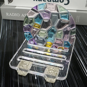 textured silicone resin coaster mold set