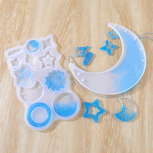 Resin Molds Silicone Kit Star Moon Wind Chimes