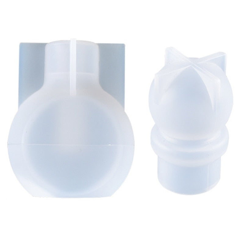 Perfume Bottle Resin Mold With Flower Insert