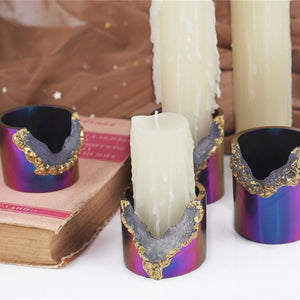 silicone candle geode resin mold 4 piece set