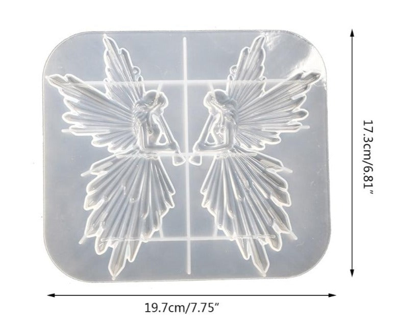 angel playing trumpet silicone resin mold