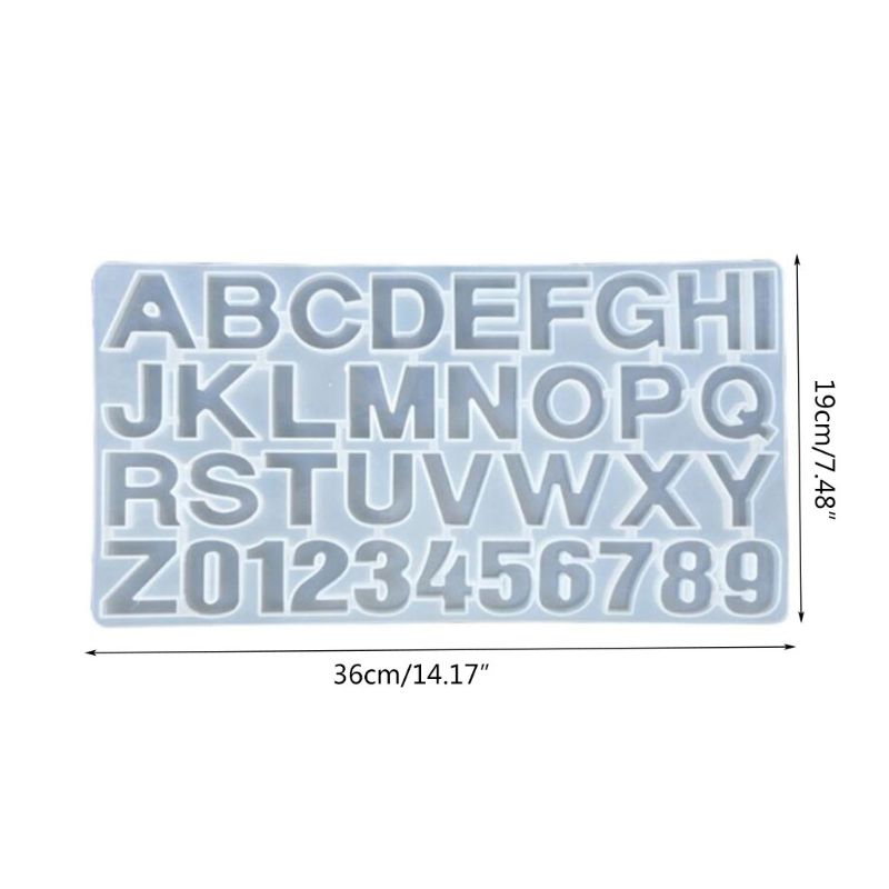 silicone resin mold alphabet keychain