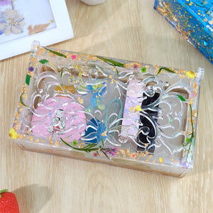 Lace Design Lid Silicone Resin Mold Trinket Box