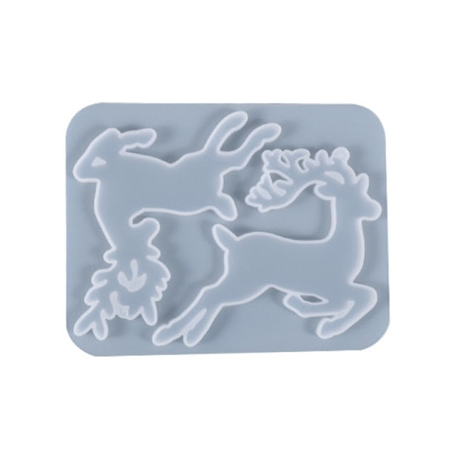 deer ornament silicone resin mold. Makes 2