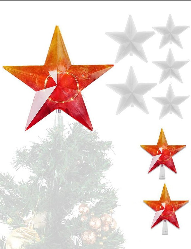 Christmas Ornament Resin Molds DIY Christmas Silicone Molds for Epoxy Resin  Christmas Tree Star Snowflake Resin Casting Molds 