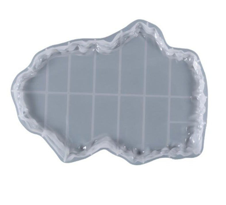 agate edge thick silicone resin mold tray