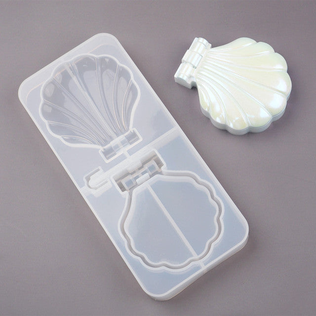 shell compact makeup silicone resin mold