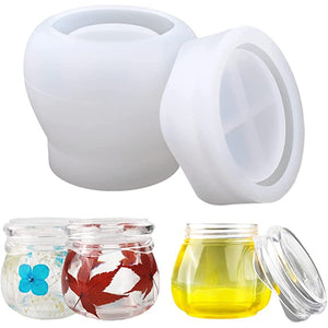 Silicone Resin Mold Bottle Jar with Lid
