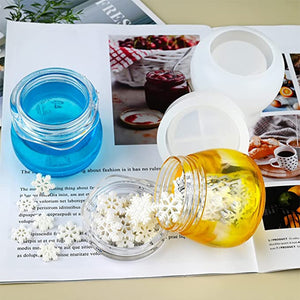 Silicone Resin Mold Bottle Jar with Lid