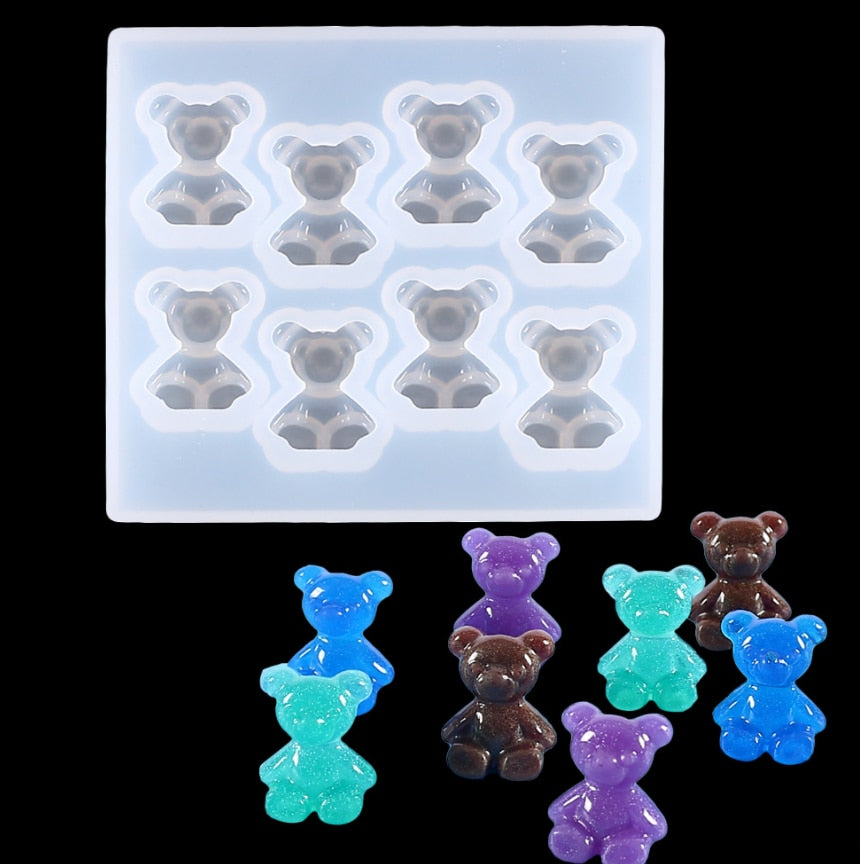 Teddy Bear Multi Silicone Resin Mold, Unique Mold