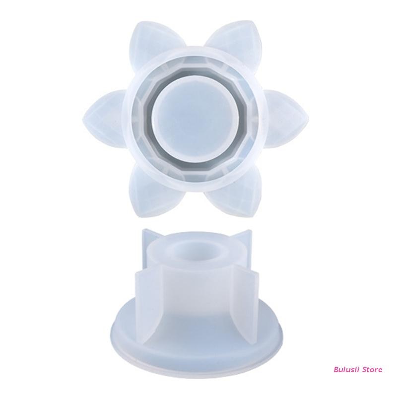 Lotus Tealight  Holder Pedestal Silicone Resin Mold Set