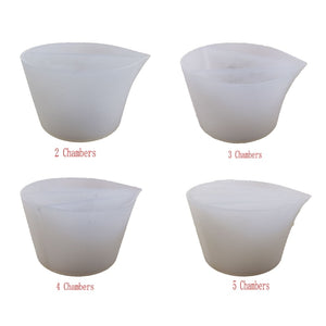 chamber silicone cups for liquid paint pouring