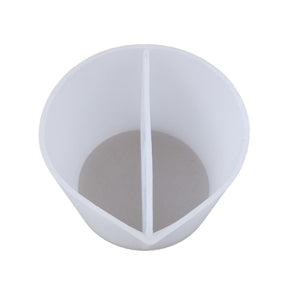 2 chamber chamber silicone cups for liquid paint pouring