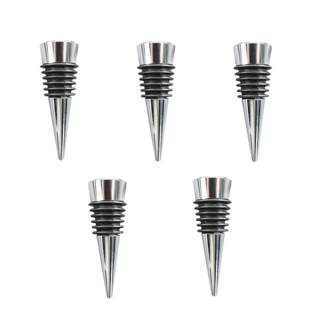5 piece metal bases for wine stoppers